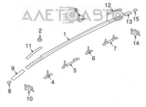 Balustradele longitudinale pentru Hyundai Santa FE Sport 13-18 au suferit deteriorări la fixarea capacelor.