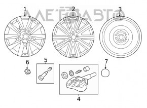 Roata de rezervă de tip roată de rezervă Mazda 6 13-21 R17 125/70