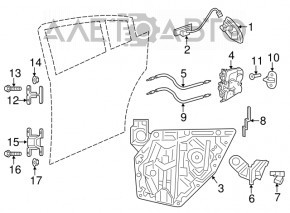 Петля двери верхняя задняя левая Chrysler 300 11-