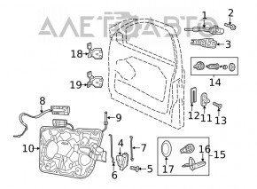 Mânerul ușii exterioare din față dreapta pentru Jeep Grand Cherokee WK2 11-21