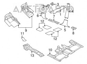 Накладка порога задняя правая Jeep Grand Cherokee WK2 11-21