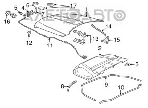 Capota goală Jeep Grand Cherokee WK2 11-21 neagră PXJ, din aluminiu