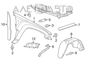 Aripa față stânga Jeep Grand Cherokee WK2 11-21 negru PXJ