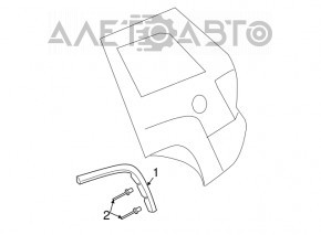 Capacul aripii spate stânga Jeep Grand Cherokee WK2 11-21 structură