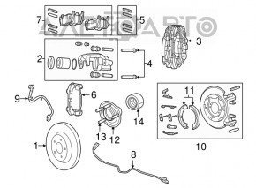 Диск тормозной задний левый Jeep Grand Cherokee WK2 11-21 Code bry 330/14мм