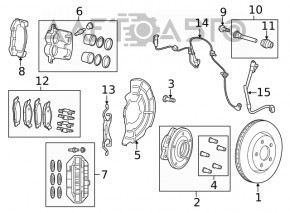 Диск тормозной передний левый Jeep Grand Cherokee WK2 11-21 code bry