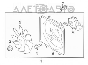 Paletele ventilatorului de răcire dreapta pentru Subaru Forester 14-18 SJ 2.5, 2.0, nou, original OEM.