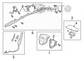 Подушка безопасности airbag в руль водительская Honda CRV 12-14