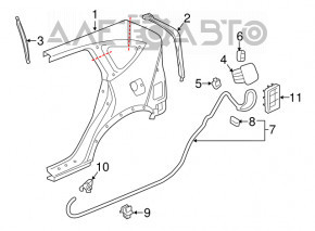 Aripa spate dreapta Honda CRV 12-16 verde.