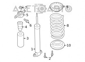 Amortizor spate stânga Ford Fusion mk5 13-16 AWD