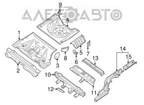 Корыто багажника Nissan Altima 13-18