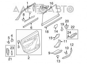 Controlul geamului electric din față dreapta pentru Audi A4 B8 08-16 negru cu crom