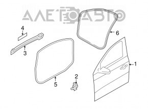 Ușă asamblată față dreapta Audi Q5 8R 09-17 keyless, negru LY9T, manere