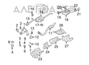 Tubul de admisie cu catalizator pentru Audi A4 B8 08-12 pre-restilizare 2.0T