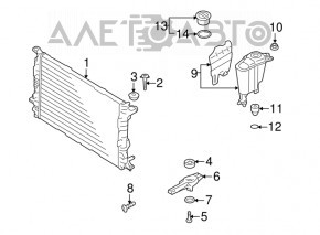 Radiator de răcire apă Audi Q5 8R 11-17 2.0T, hibrid cu răcire pentru cutia de viteze nou TYC Taiwan