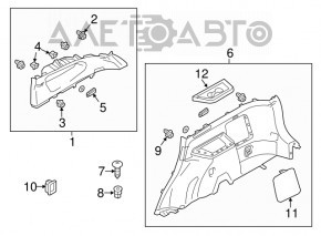 Capac spate stânga Mitsubishi Outlander 14-21 bej, zgârieturi