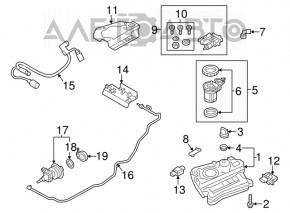 Rezervor de combustibil VW Passat b7 12-15 SUA, diesel suplimentar cu canistră