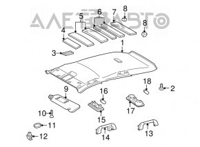 Ручка потолка задняя левая 3 ряда Toyota Sienna 11-20 сер новый OEM оригинал