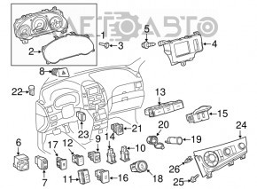 Controlul climatizării pentru Toyota Sienna 11-14, culoare bej.