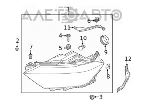 Фара передняя правая VW Jetta 19- в сборе LED