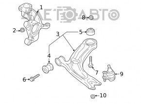 Capacul frontal stânga VW Jetta 19- cu senzor ABS