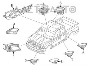 Динамик задний левый Dodge Dart 13-16 порвана ткань