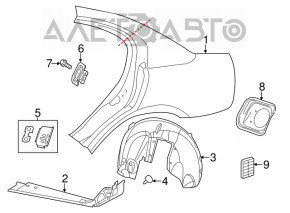 Placă de ventilație stânga Dodge Dart 13-16