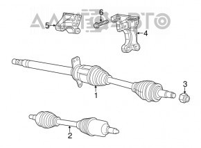 Привод полуось передняя левая Dodge Dart 13-16 2.0 2.4 акпп