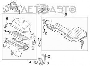 Receptor de aer Nissan Murano z52 15- nou OEM original