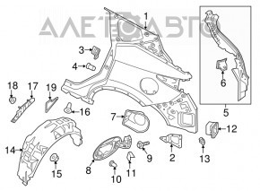 Aripa spate dreapta Nissan Murano z52 15-18 grafit, tachete