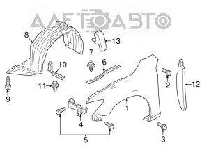 Bara de protecție față dreapta Mazda 6 13-17 nouă TYC Taiwan