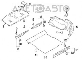 Capacul arcului drept Subaru Legacy 15-19 are prinderea ruptă.