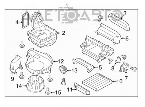 Актуатор моторчик привод печки вентиляция Subaru Outback 15-19