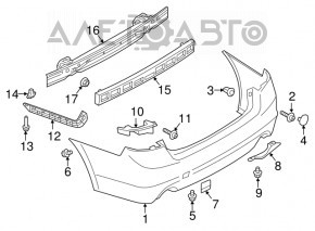 Montaj bara spate stanga sub lampa Subaru Legacy 15-19 nou original OEM