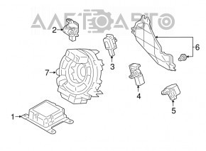 Modulul computerizat al airbag-urilor SRS pentru pernele de siguranță Subaru Legacy 15-19