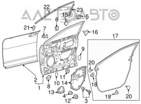 Дверь в сборе передняя правая Lexus RX350 RX450h 16-22