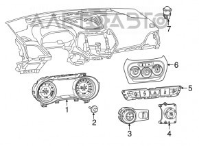 Tabloul de bord Jeep Cherokee KL 14-18 3.2 cu ecran mare 60k