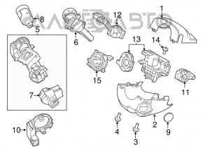 Датчик угла поворота руля Ford Escape MK3 13- без подогрева руля