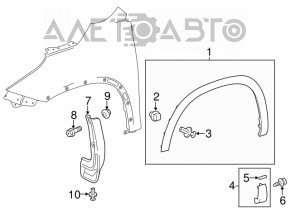 Bara de noroi față stânga Toyota Highlander 14-19 nouă OEM originală