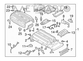 Чека батареи Ford Fusion mk5 13-20 hybrid без заглушки