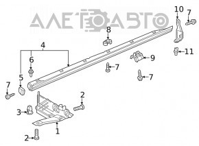 Порог левый VW Passat b8 16-19 USA R-Line