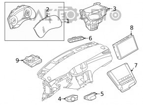 Controlul climatizării pentru Infiniti QX50 19 - panoul complet asamblat