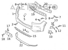 Губа переднего бампера Infiniti QX50 19- OEM