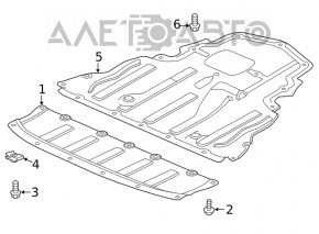 Protecția pentru bara de protecție față Infiniti QX50 19- nouă originală OEM