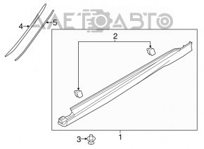 Bara stângă Ford Focus mk3 11-18 Sport zgârieturi, uzuri