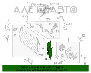 Deflector radiator stânga Nissan Pathfinder 13-20 fixare ruptă