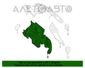 Capacul arcului drept Nissan Pathfinder 13-20 negru, zgârieturi