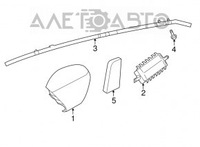 Подушка безопасности airbag в руль водительская Nissan Pathfinder 13-20 черн