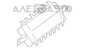 Airbag-ul de pasager din bordul Nissan Pathfinder 13-20 tip 2, ruginit.