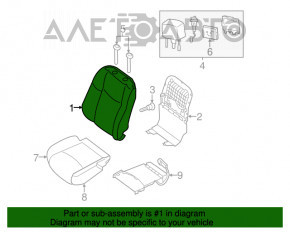 Scaun șofer Nissan Pathfinder 13-20 fără airbag, manual, velur negru, murdar.